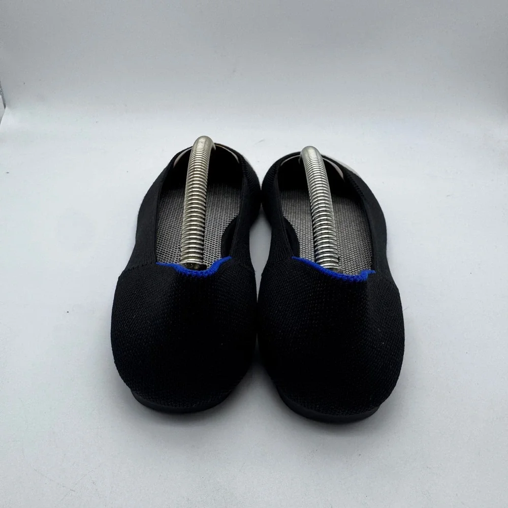 ROTHYS Black Tan Cap Toe Ballet Flats‎ Women US W8.5